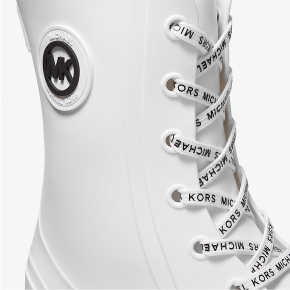 MICHAEL KORS Montaigne PVC Rain Boot Size 8 NWT white New in box Rainboot - Picture 4 of 5
